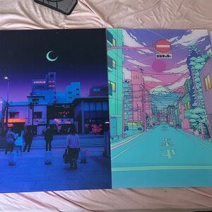 Urban Nightscape and Futuristic Cityscape Art Prints